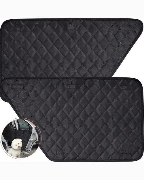 The pair of PupDeck Door Shields, 29 by 17 inches each